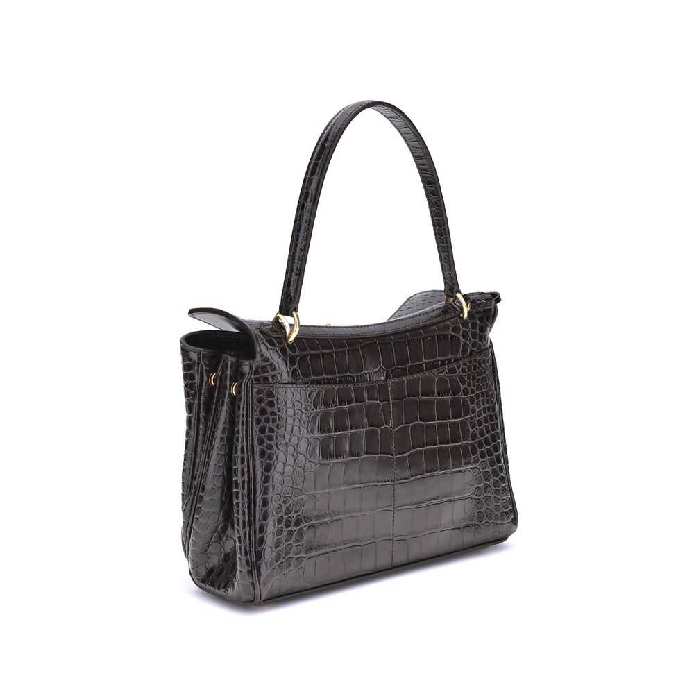 Balenciaga Schultertasche aus schwarzem Kalbsleder Bos Taurus