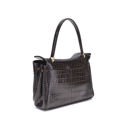 Balenciaga Schultertasche aus schwarzem Kalbsleder Bos Taurus