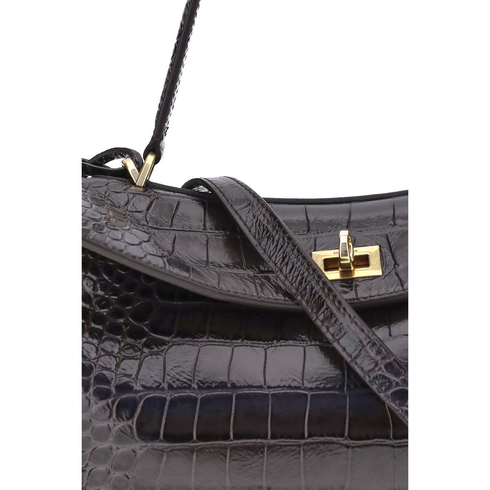 Balenciaga Schultertasche aus schwarzem Kalbsleder Bos Taurus