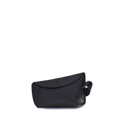 Alexander McQueen Schultertasche Bos Taurus aus schwarzem Kalbsleder