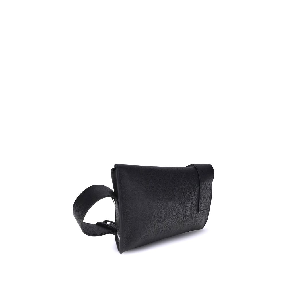 Alexander McQueen Schultertasche Bos Taurus aus schwarzem Kalbsleder