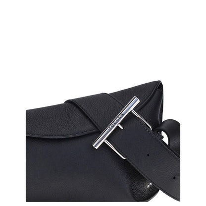 Alexander McQueen Schultertasche Bos Taurus aus schwarzem Kalbsleder