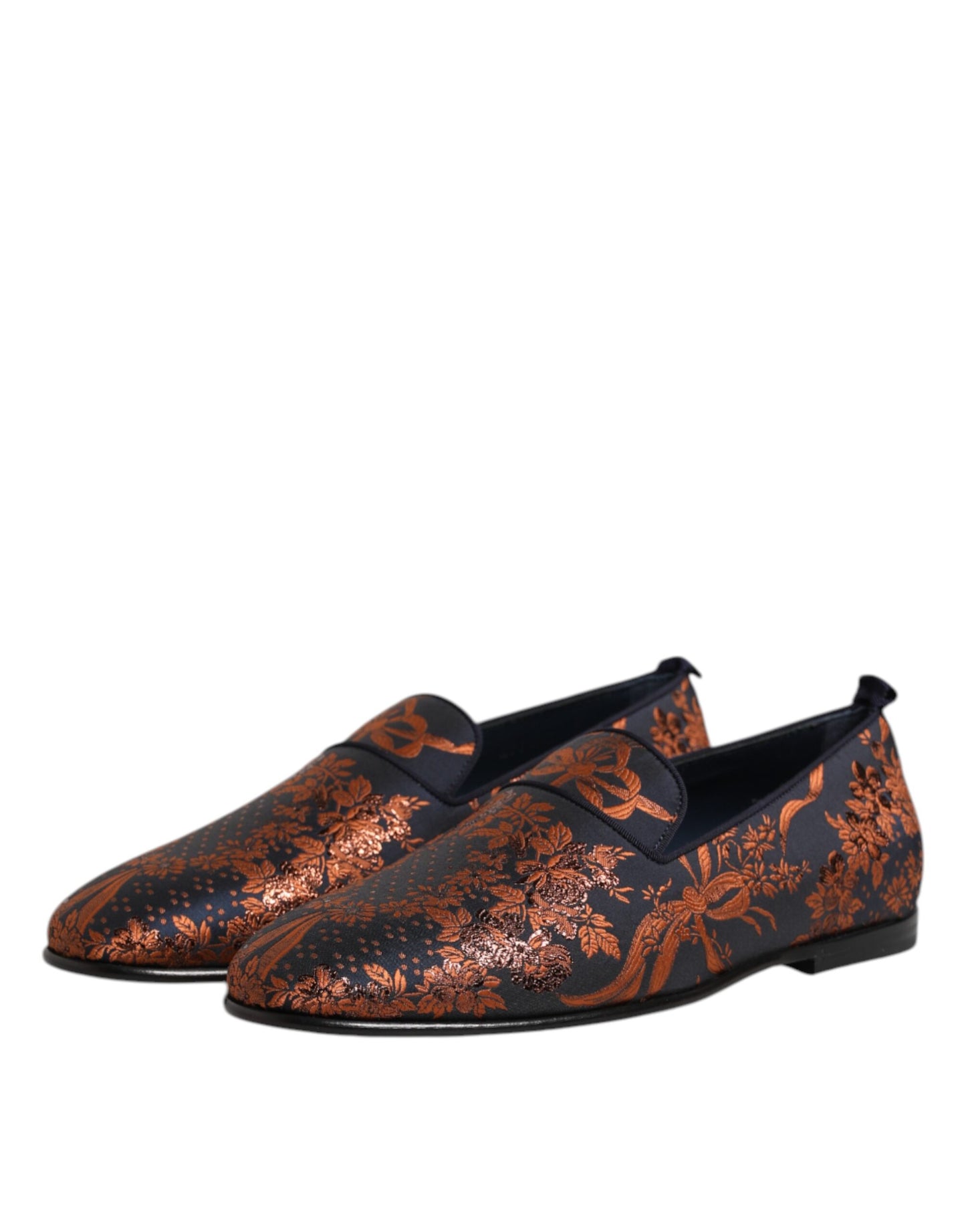 Dolce &amp; Gabbana – Slipper aus schwarzem Jacquard-Polyester