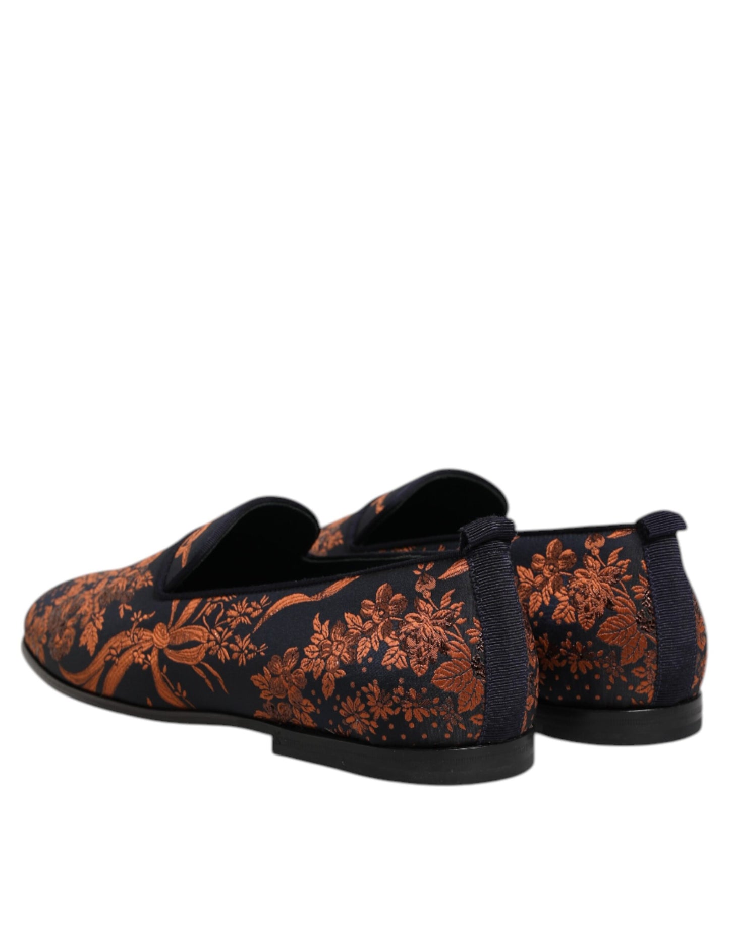 Dolce &amp; Gabbana – Slipper aus schwarzem Jacquard-Polyester