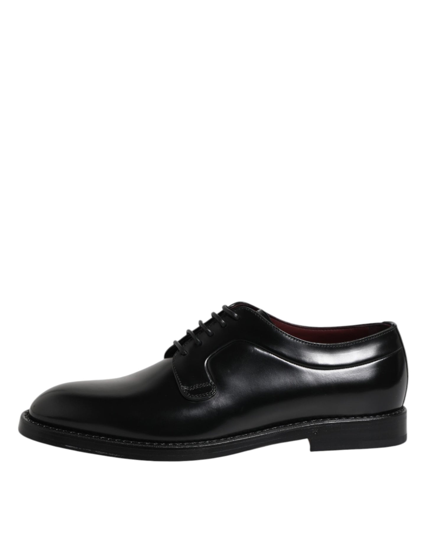 Dolce &amp; Gabbana – Schwarze Derby-Schuhe aus Kalbsleder mit Schnürung