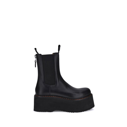 R13 Chelsea-Boots aus schwarzem Kalbsleder (Bos Taurus)