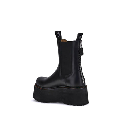 R13 Chelsea-Boots aus schwarzem Kalbsleder (Bos Taurus)