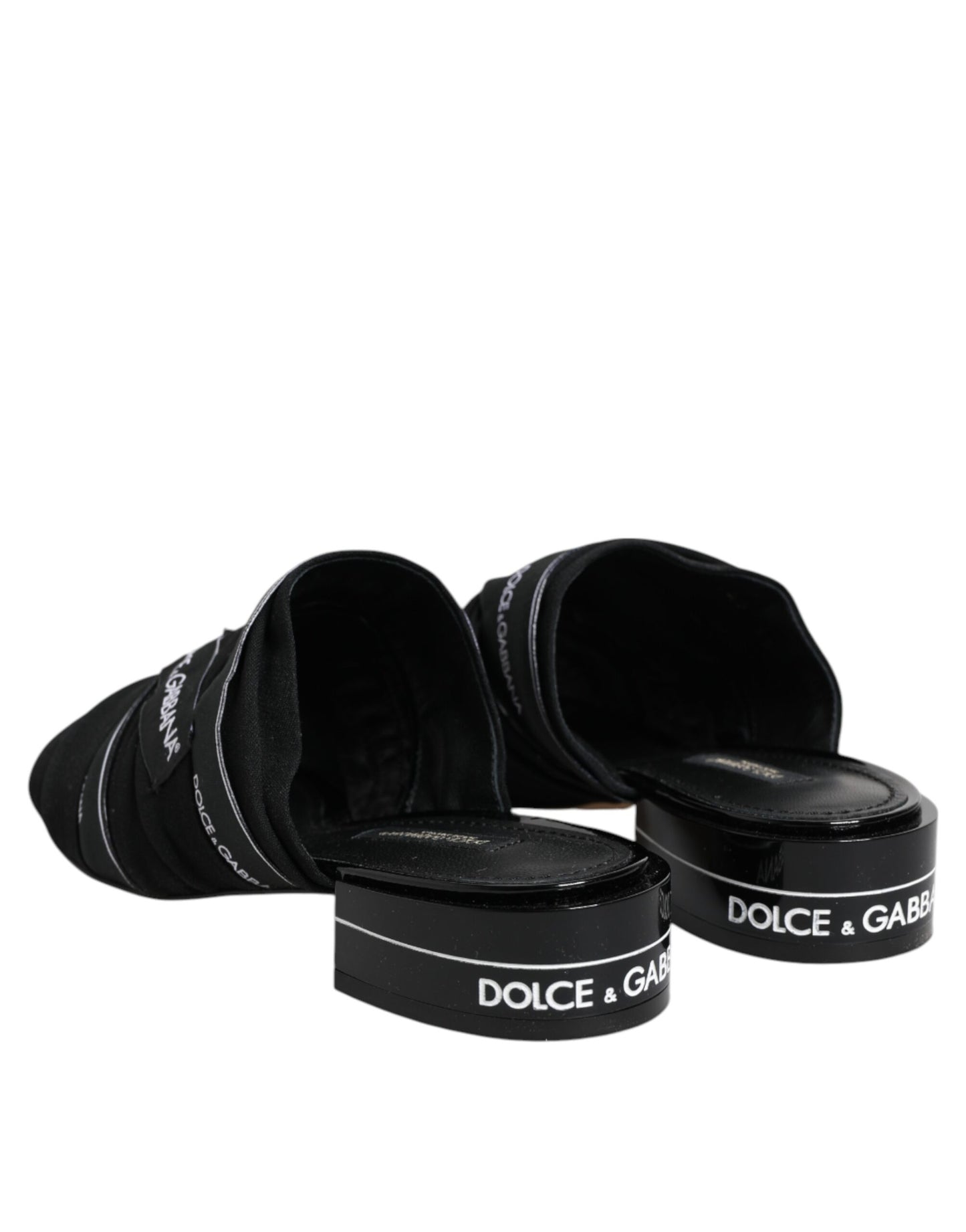 Dolce &amp; Gabbana – Schwarze Slipper-Sandalen