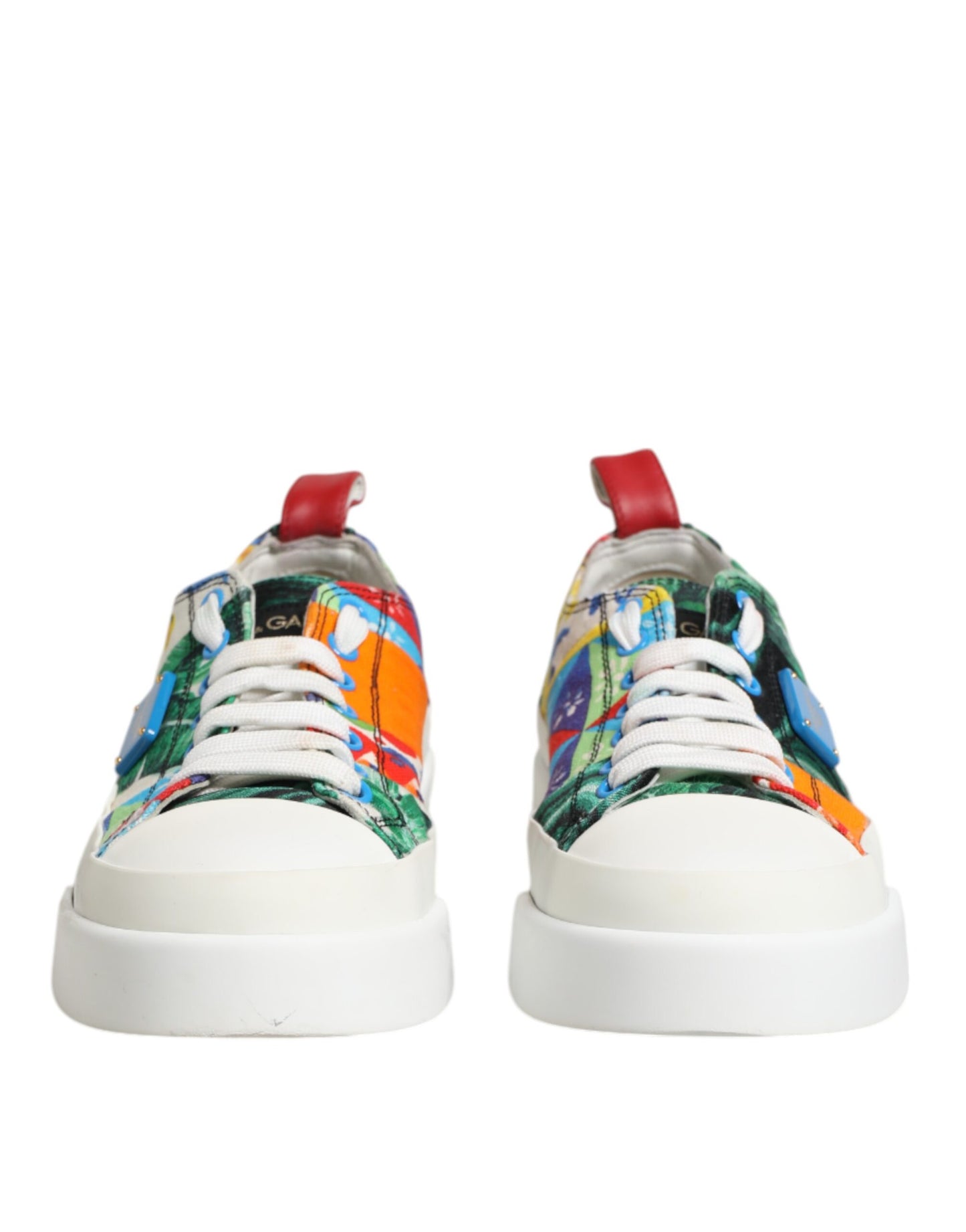 Dolce &amp; Gabbana Mehrfarbige Patchwork Low Top Sneakers Schuhe