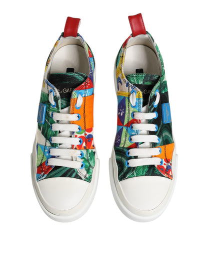 Dolce &amp; Gabbana Mehrfarbige Patchwork Low Top Sneakers Schuhe