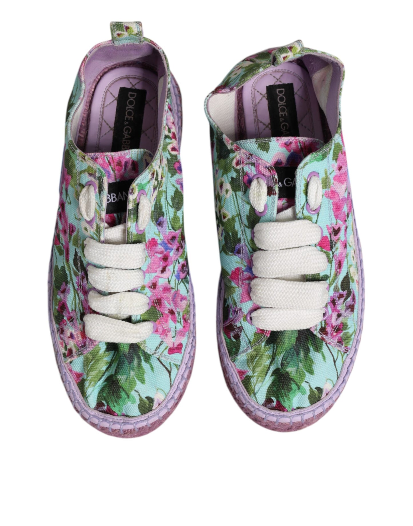Dolce &amp; Gabbana Mehrfarbige Canvas-Espadrilles-Sneakers