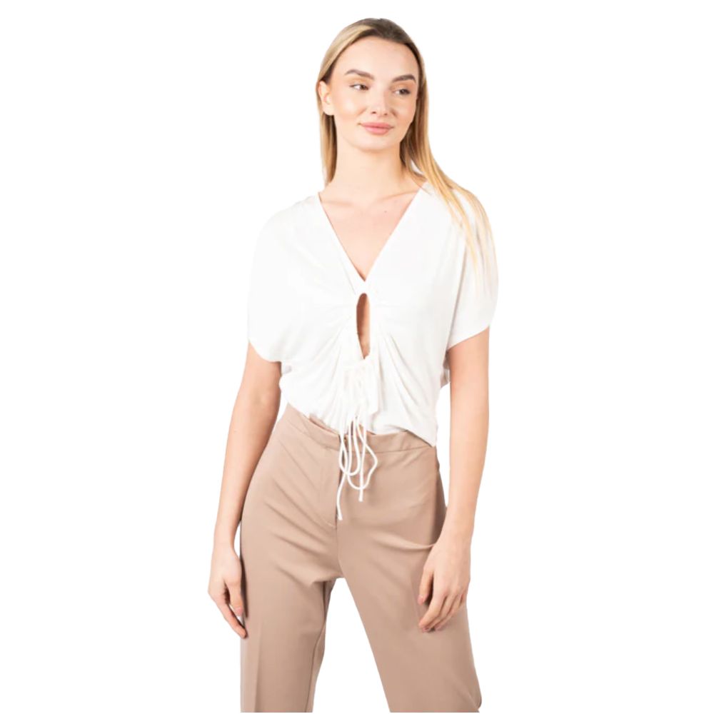 PINKO White Viscose Women Top