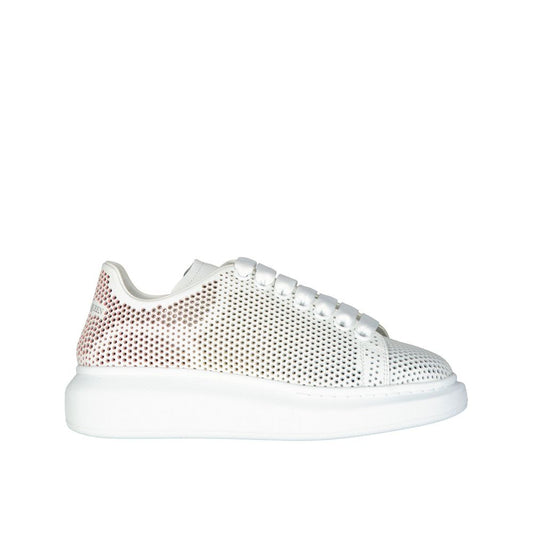 Alexander McQueen Sneaker aus weißem Kalbsleder mit dicker Sohle