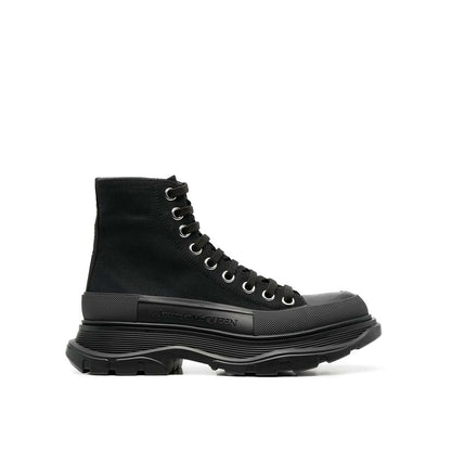 Alexander McQueen Schwarze Canvas-Sneaker mit hohem Schaft