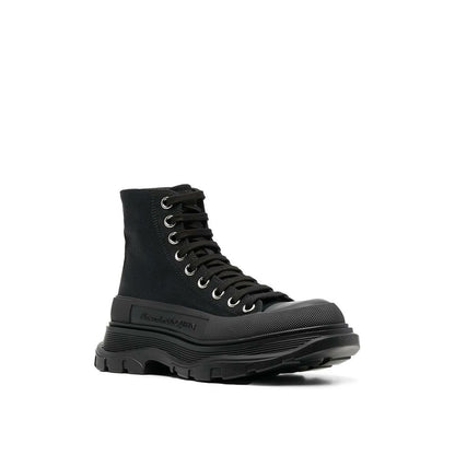 Alexander McQueen Schwarze Canvas-Sneaker mit hohem Schaft