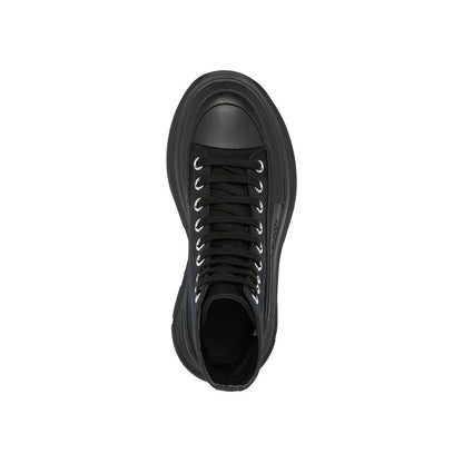 Alexander McQueen Schwarze Canvas-Sneaker mit hohem Schaft