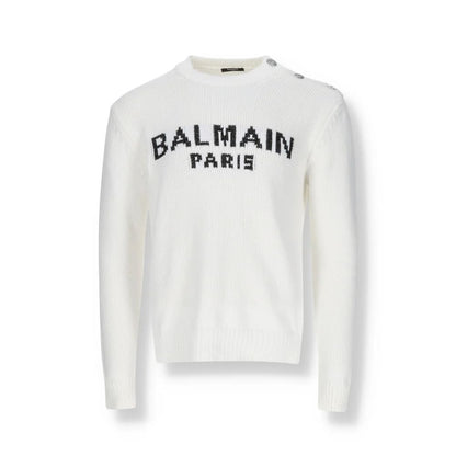 Balmain – Weißes Baumwoll-Sweatshirt