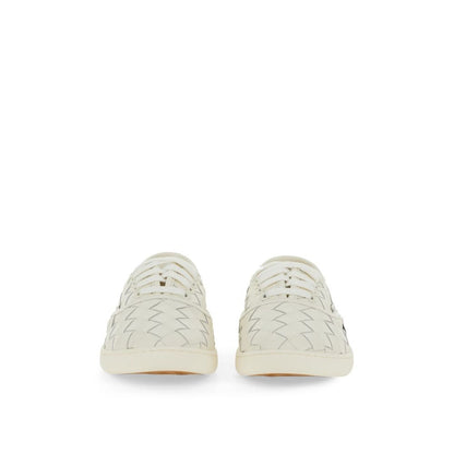 Bottega Veneta Sneaker aus weißem Kalbsleder