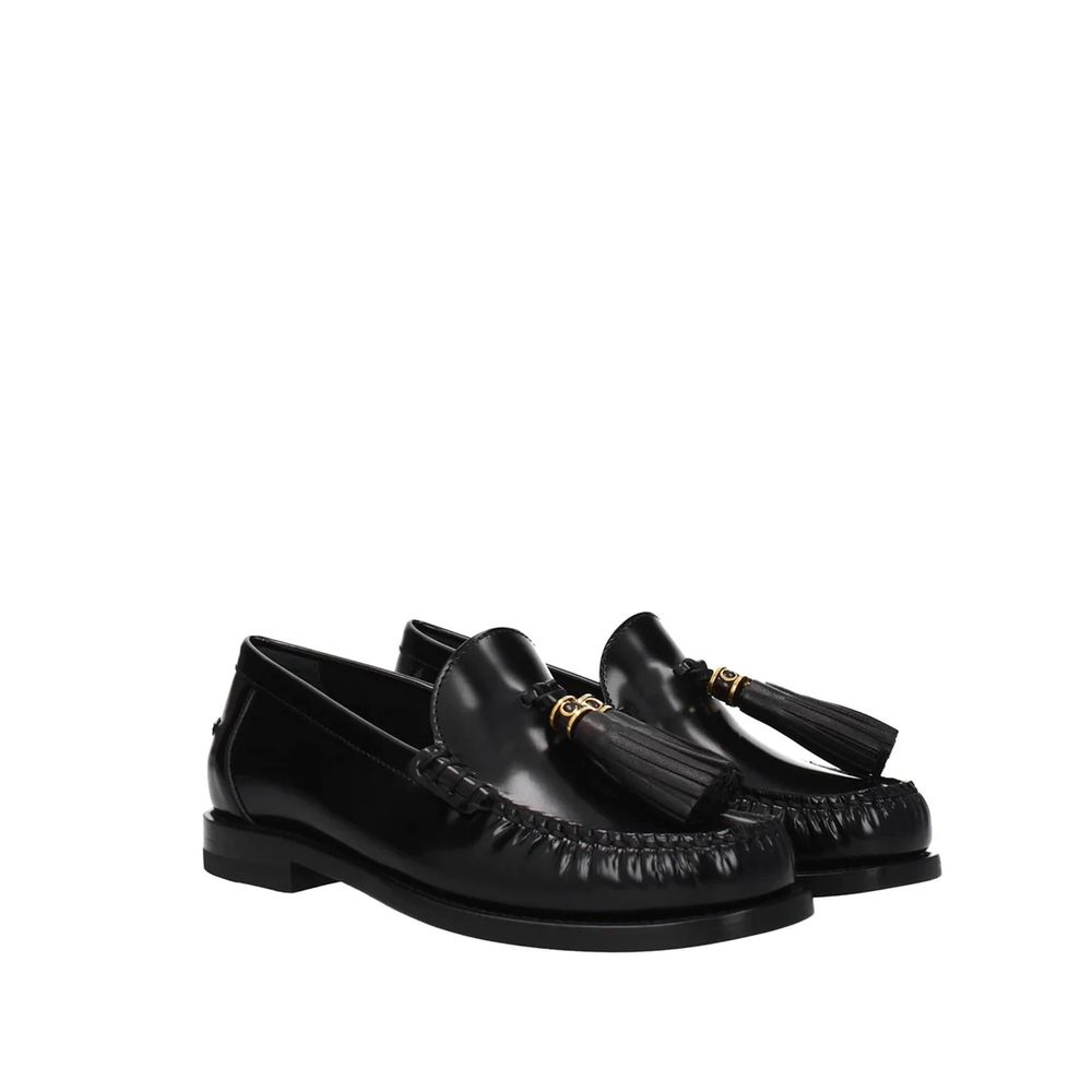 Dior Slipper aus schwarzem Kalbsleder zum Reinschlüpfen