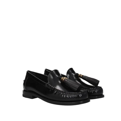 Dior Slipper aus schwarzem Kalbsleder zum Reinschlüpfen