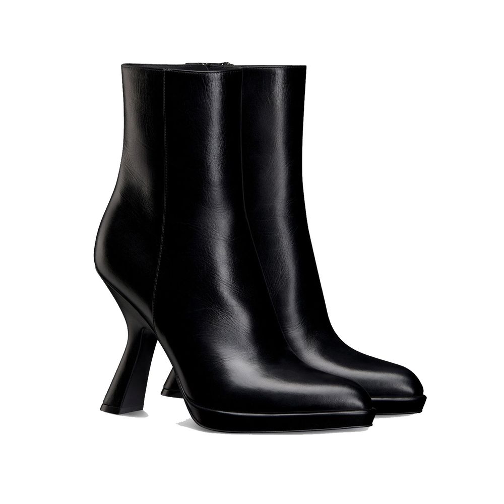 Dior Stiefeletten aus schwarzem Kalbsleder