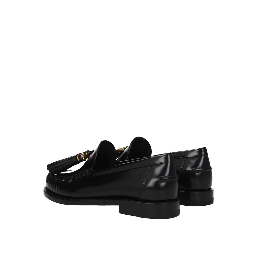 Dior Slipper aus schwarzem Kalbsleder zum Reinschlüpfen