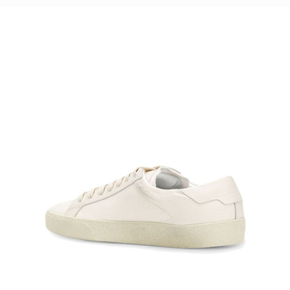 Saint Laurent Sneaker aus weißem Canvas mit niedrigem Schaft