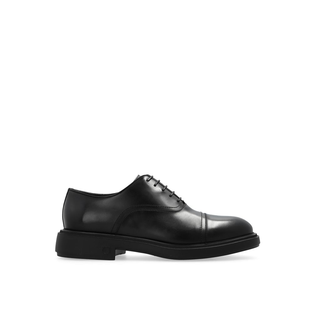Salvatore Ferragamo Oxford- und Derby-Schuhe aus schwarzem Kalbsleder
