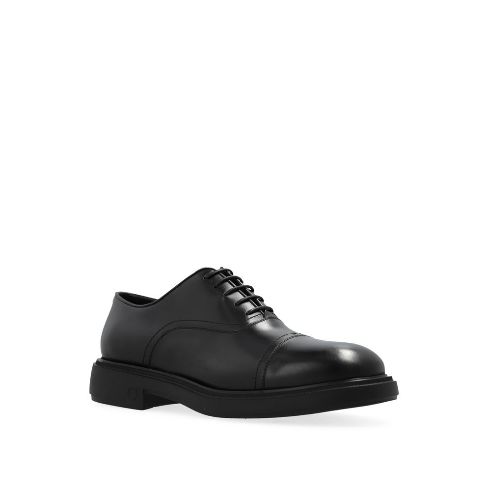 Salvatore Ferragamo Oxford- und Derby-Schuhe aus schwarzem Kalbsleder