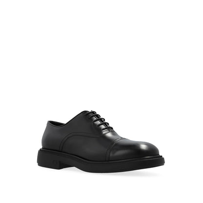 Salvatore Ferragamo Oxford- und Derby-Schuhe aus schwarzem Kalbsleder