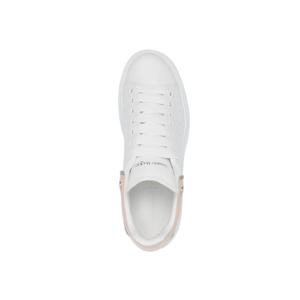 Alexander McQueen Sneaker aus weißem Kalbsleder mit dicker Sohle