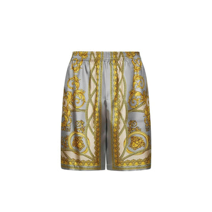 Versace Graue Seiden-Shorts und Mini-Shorts