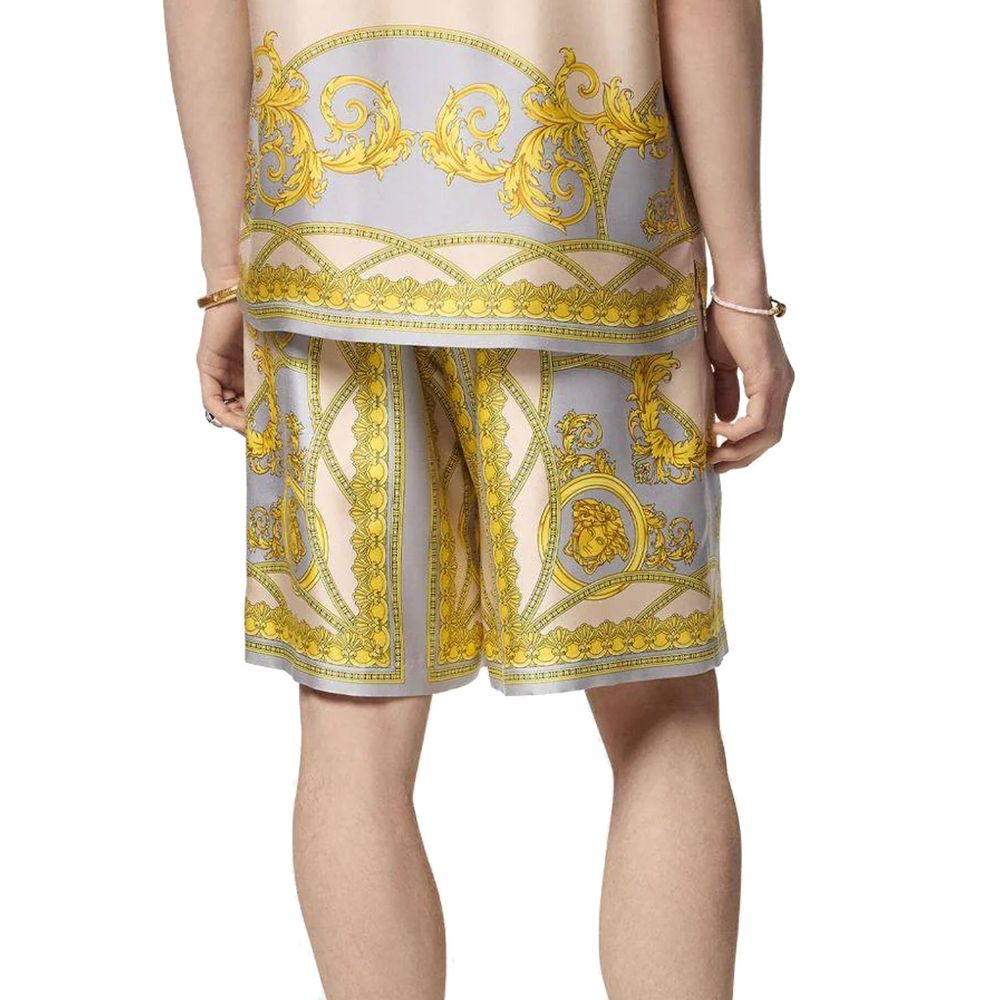 Versace Graue Seiden-Shorts und Mini-Shorts