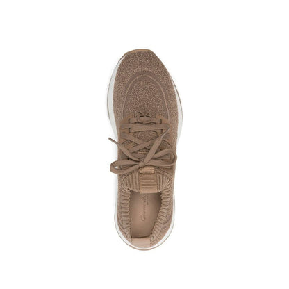 Gianvito Rossi Brown Fabric Athletic Sneakers