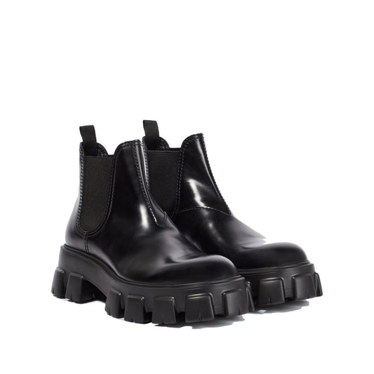 Prada Black Calfskin Chelsea Boots