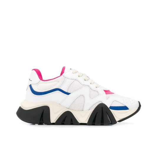 Versace – Weiße, klobige Leder-Sneaker
