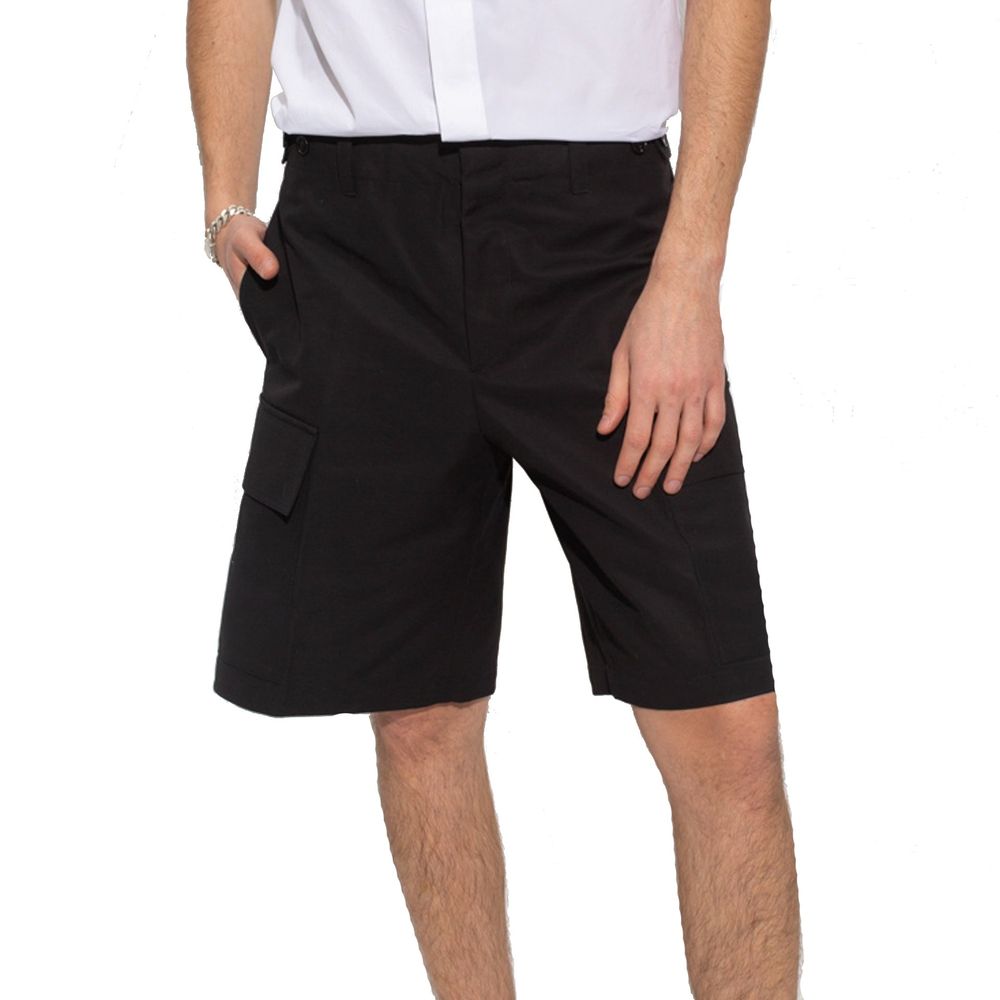 Jil Sander Schwarze Cargo-Shorts aus Baumwolle