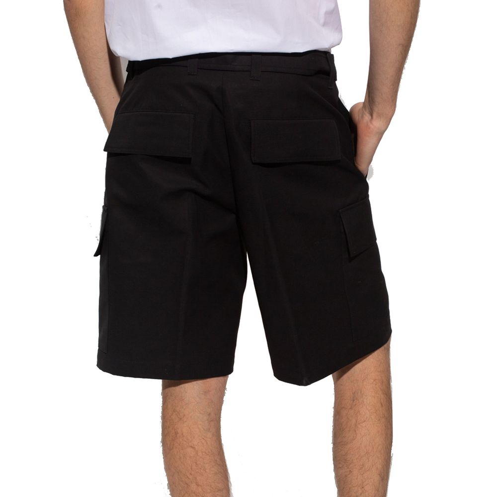 Jil Sander Schwarze Cargo-Shorts aus Baumwolle