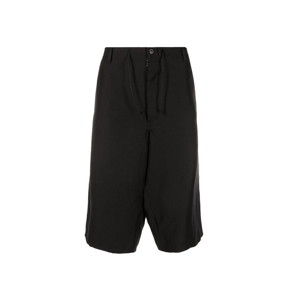 Maison Margiela Schwarze Bermuda-Shorts aus Leinen