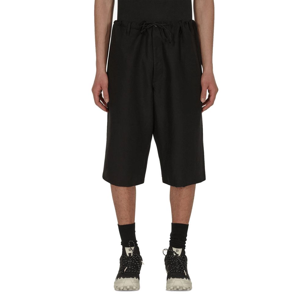 Maison Margiela Schwarze Bermuda-Shorts aus Leinen