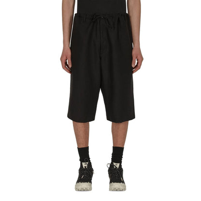 Maison Margiela Schwarze Bermuda-Shorts aus Leinen