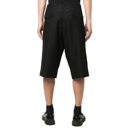Maison Margiela Schwarze Bermuda-Shorts aus Leinen