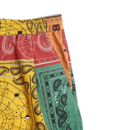 Marcelo Burlon Gelbe Polyamid-Shorts