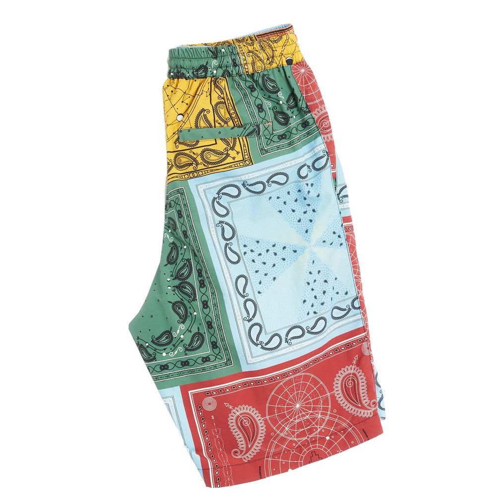 Marcelo Burlon Gelbe Polyamid-Shorts