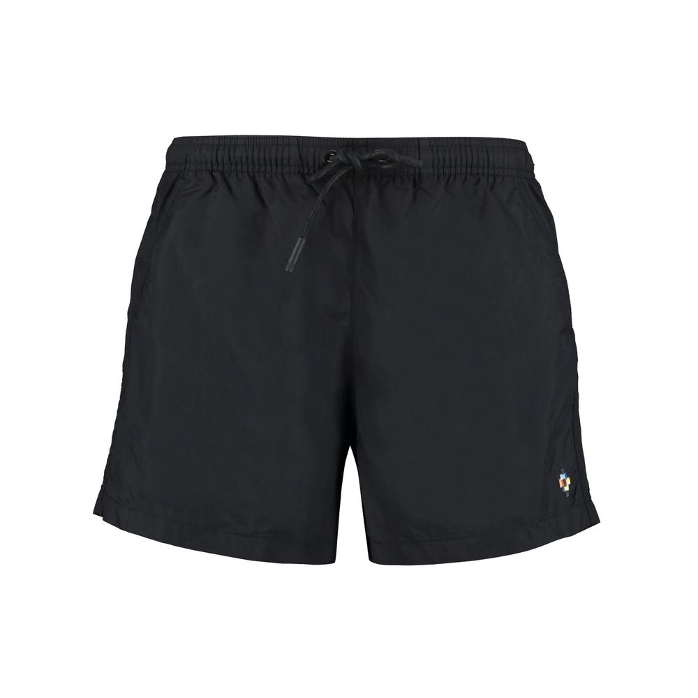 Marcelo Burlon Schwarze Polyamid-Shorts und Minishorts