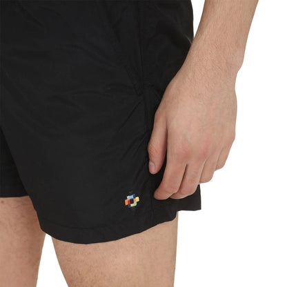 Marcelo Burlon Schwarze Polyamid-Shorts und Minishorts