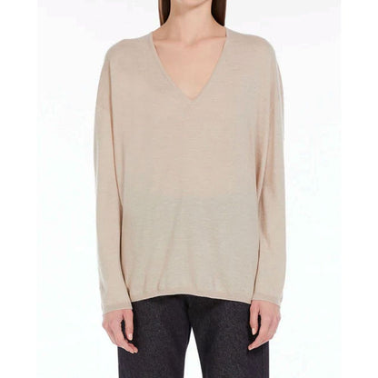 Max Mara Beige Kaschmirpullover aus Kaschmir