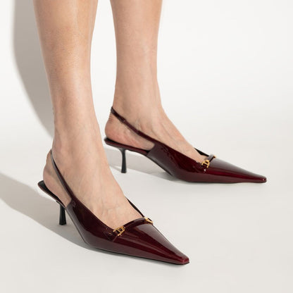Saint Laurent „Carine“ Slingback-Pumps aus Leder