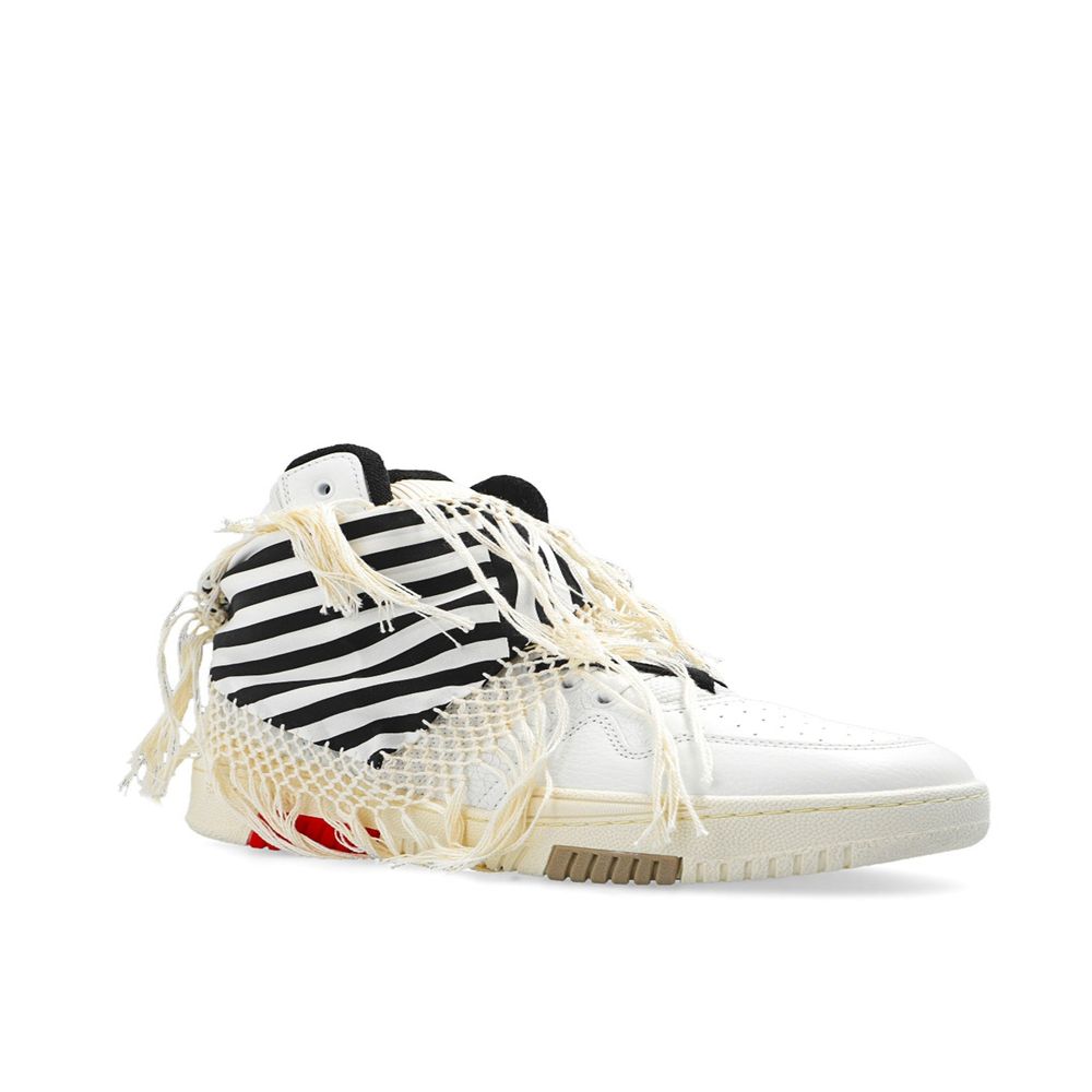 Saint Laurent White Calfskin High Top Sneakers