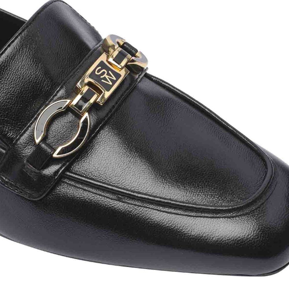 Stuart Weitzman Signature Square Leder-Loafer